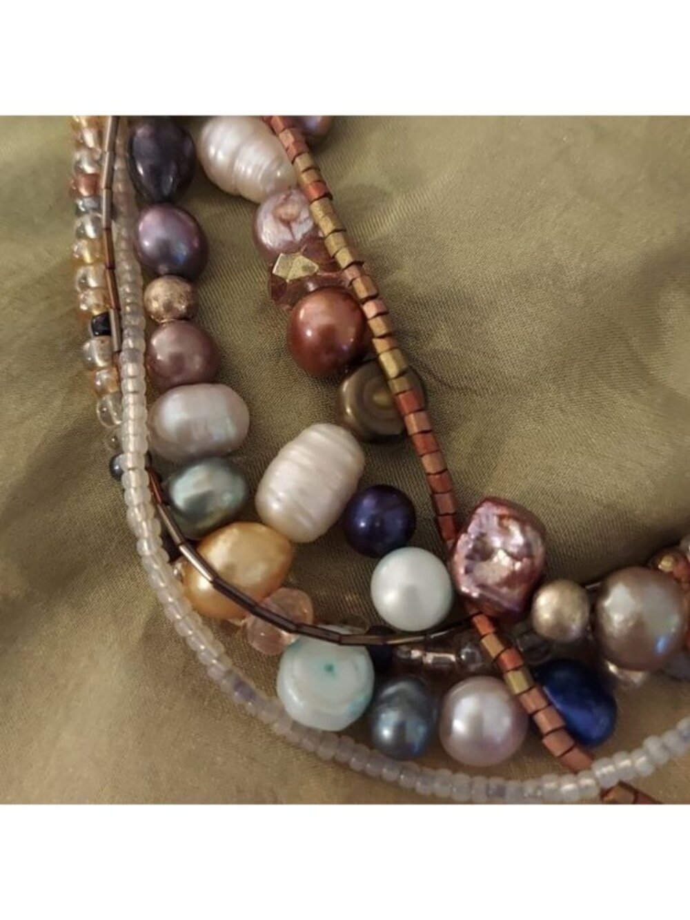 Cultured Pearl Beaded Vintage Necklace - Picture 7 of 9